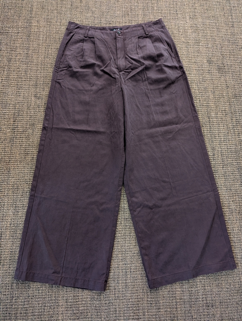 New Madewell The Harlow Superwide Leg Pants Brown Size 12
